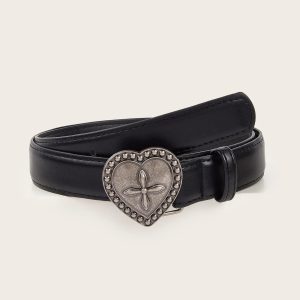 Y2K Fashion Goth Heart & Cross Belt - Emo, Grunge, Coquette Aesthetic