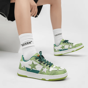 Y2K Fashion Green Star Aesthetic Sneakers for Cute Outfits & Styles