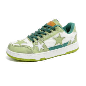 Y2K Fashion Green Star Aesthetic Sneakers for Cute Outfits & Styles