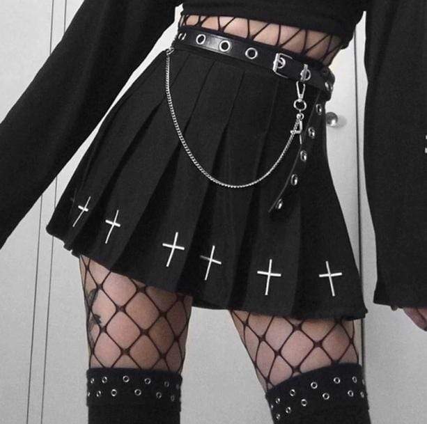 Y2K Fashion Grunge Skirt - Dark Coquette Aesthetic with Cute Details