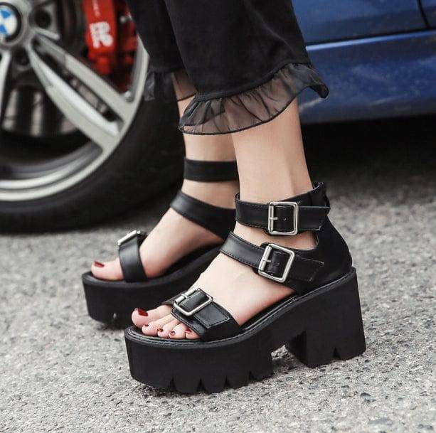 Y2K Fashion Grunge Style Sandals for Coquette Aesthetic Outfits