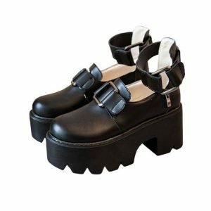 Y2K Fashion Harajuku Platform Shoes - Grunge Aesthetic & Coquette Style