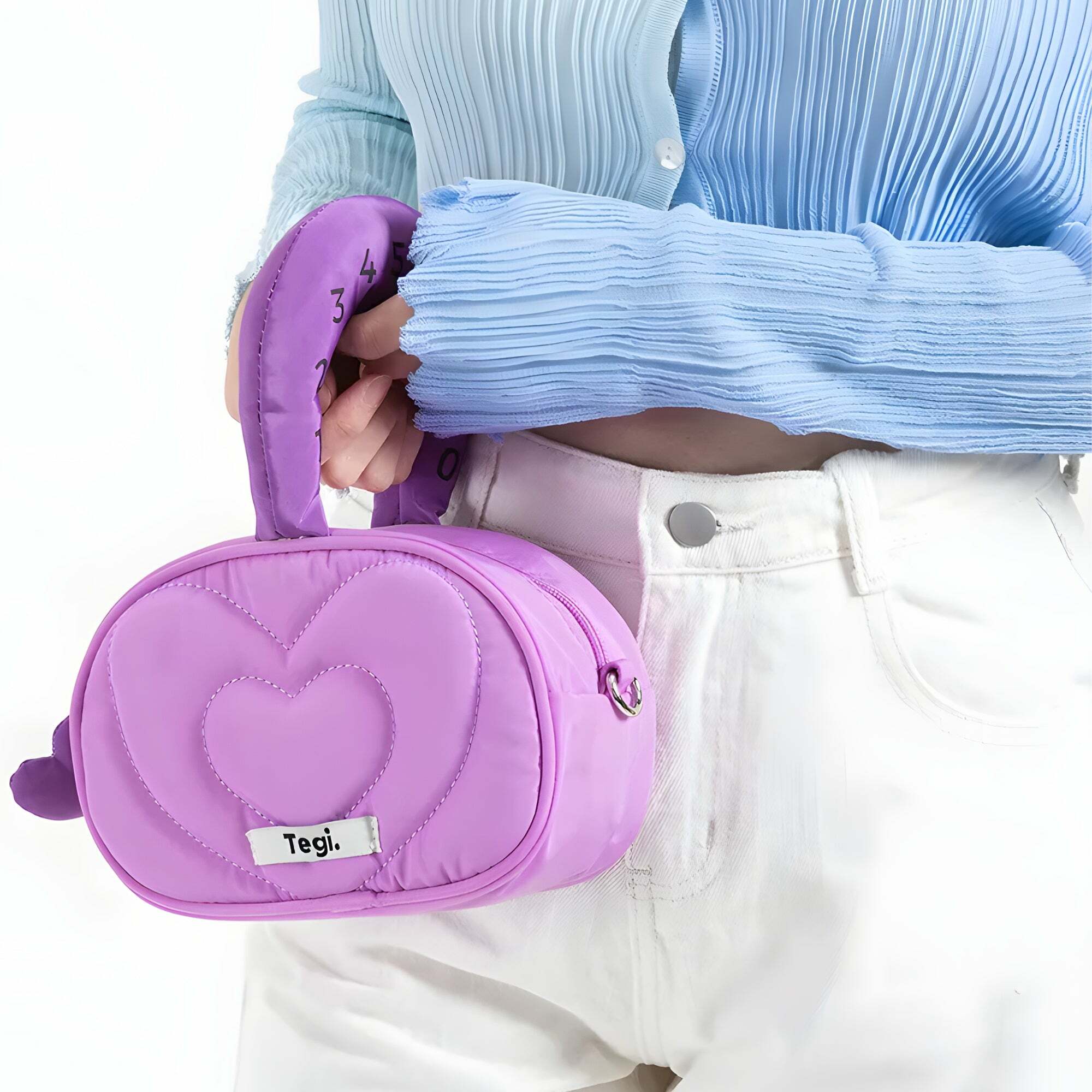 Y2K Fashion Heart Puffer Handbag - Cute Coquette Aesthetic Accessory