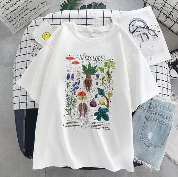 Y2K Fashion Herbology T-Shirt: Emo, Grunge, and Coquette Aesthetic