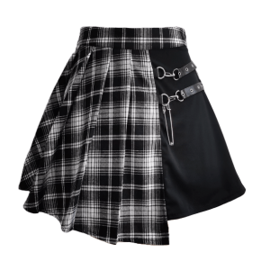 Y2K Fashion Irregular Plated Mini Skirt - Grunge & Coquette Aesthetic