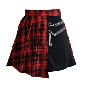 Y2K Fashion Irregular Plated Mini Skirt - Grunge & Coquette Aesthetic