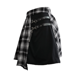 Y2K Fashion Irregular Plated Mini Skirt - Grunge & Coquette Aesthetic