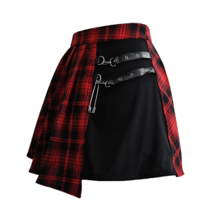 Y2K Fashion Irregular Plated Mini Skirt - Grunge & Coquette Aesthetic