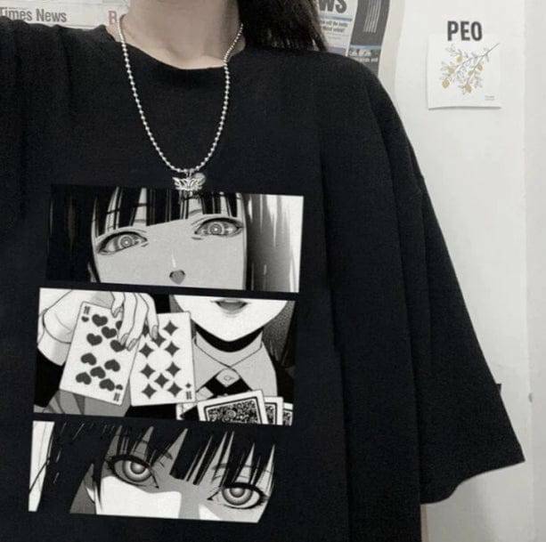 Y2K Fashion Kakegurui T-Shirt - Emo, Grunge, and Coquette Aesthetic