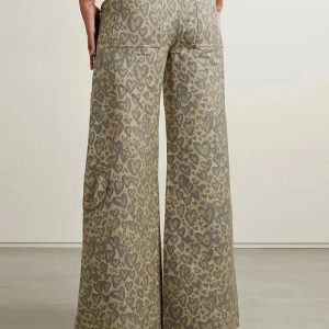 Y2K Fashion Leopard Cut-Out Pants - Grunge Aesthetic Coquette Style