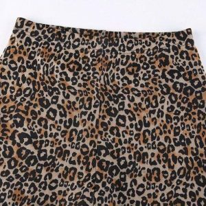 Y2K Fashion Leopard Print Pants - Grunge Aesthetic & Coquette Style