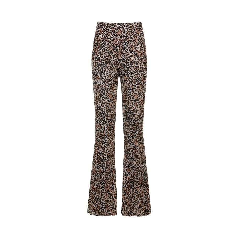 Y2K Fashion Leopard Print Pants - Grunge Aesthetic & Coquette Style