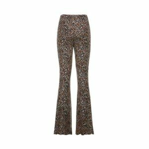 Y2K Fashion Leopard Print Pants - Grunge Aesthetic & Coquette Style