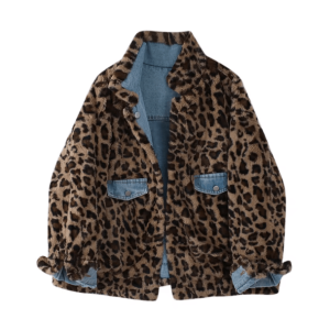 Y2K Fashion Leopard Print Reversible Jacket - Coquette & Grunge Style