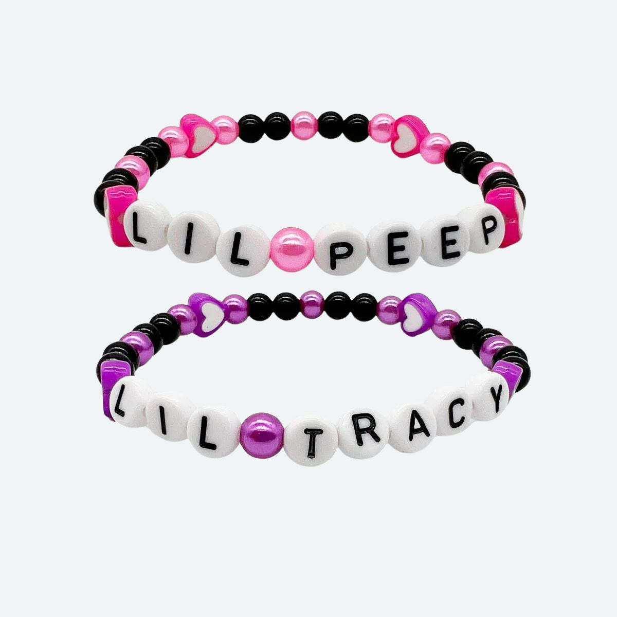 Y2K Fashion Lil Peep & Tracy Bracelet - Emo, Grunge, Coquette Aesthetic