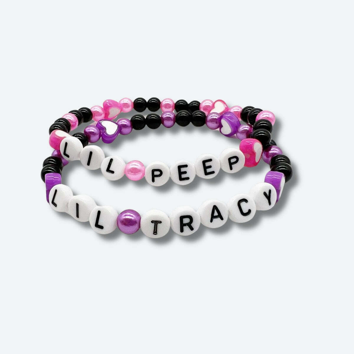 Y2K Fashion Lil Peep & Tracy Bracelet - Emo, Grunge, Coquette Aesthetic