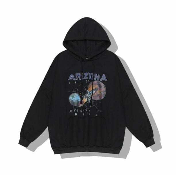 Y2K Fashion Mars Mission Hoodie - Oversized Graphic Tee for Coquette Style