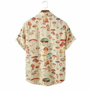 Y2K Fashion Mushroom Species Shirt - Emo, Grunge, and Coquette Aesthetic