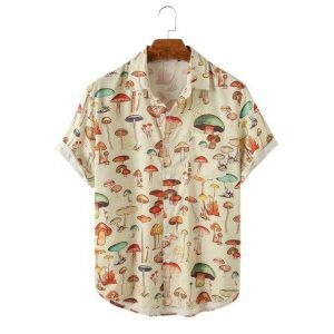 Y2K Fashion Mushroom Species Shirt - Emo, Grunge, and Coquette Aesthetic