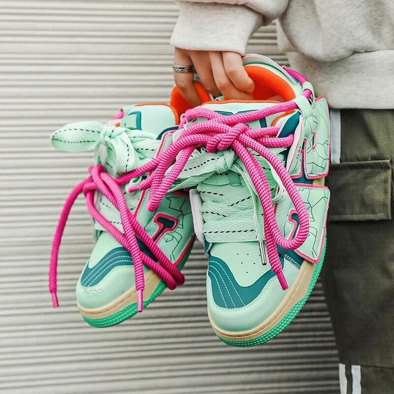 Y2K Fashion Neon Sneakers: Cute, Grunge Style for Coquette Aesthetic