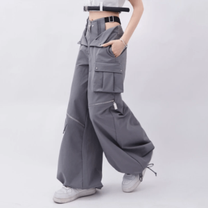 Y2K Fashion Open Zip Pants: Grunge Aesthetic Meets Coquette Style