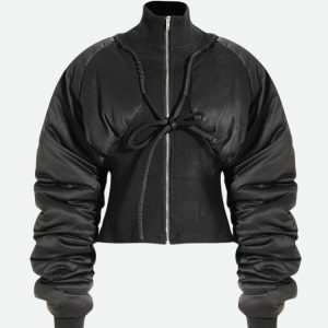 Y2K Fashion Oversized Corduroy Zip-Up Jacket for Coquette & Grunge Style