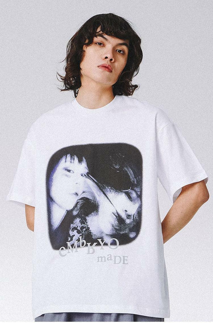 Y2K Fashion Oversized Graphic Tee - Emo, Grunge, and Coquette Aesthetic