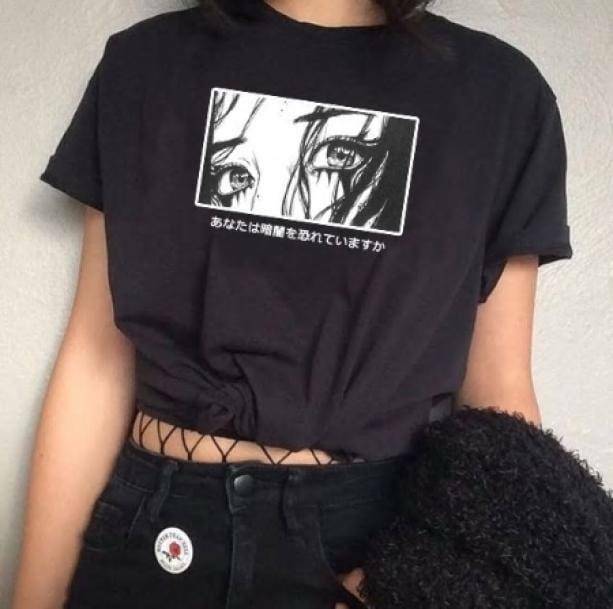 Y2K Fashion Oversized Graphic Tee - Emo, Grunge & Coquette Aesthetic