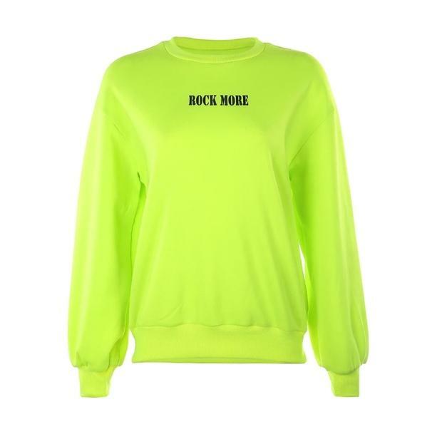 Y2K Fashion Oversized Green Sweatshirt - Emo, Grunge & Coquette Style