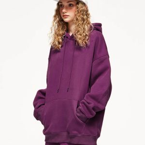 Y2K Fashion Oversized Pullover Hoodie - Cute Coquette & Grunge Style