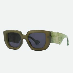 Y2K Fashion Oversized Square Sunglasses for Coquette & Grunge Aesthetic