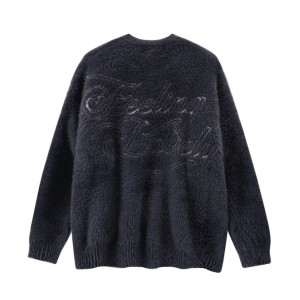 Y2K Fashion Oversized Sweater - Dark Coquette Aesthetic & Grunge Style