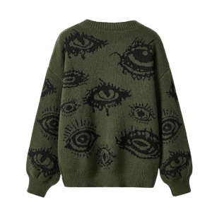 Y2K Fashion Oversized Sweater - Dark Coquette Aesthetic & Grunge Style