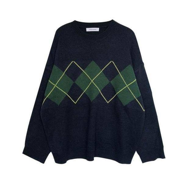 Y2K Fashion Oversized Sweater - Grunge Aesthetic Coquette Style