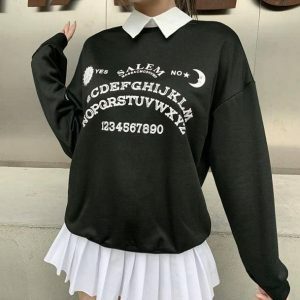 Y2K Fashion Oversized Sweater & Shark Blanket - Coquette Grunge Aesthetic