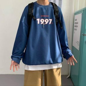 Y2K Fashion Oversized Sweatshirt - Grunge Aesthetic & Coquette Style