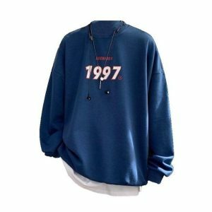 Y2K Fashion Oversized Sweatshirt - Grunge Aesthetic & Coquette Style