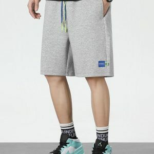 Y2K Fashion Oversized Sweatshorts - Grunge Aesthetic & Coquette Style