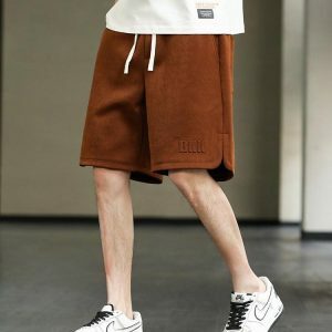 Y2K Fashion Oversized Sweatshorts - Grunge & Coquette Aesthetic Style