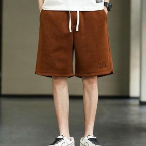 Y2K Fashion Oversized Sweatshorts - Grunge & Coquette Aesthetic Style