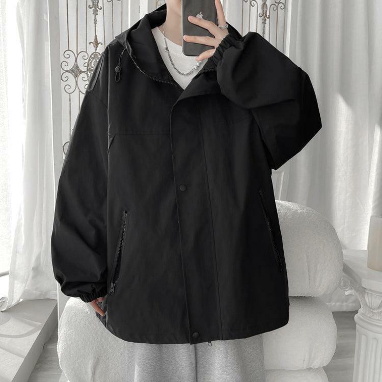 Y2K Fashion Oversized Windbreaker Hoodie - Grunge & Coquette Aesthetic