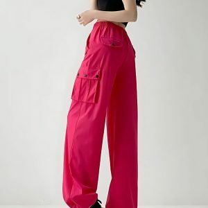 Y2K Fashion Parachute Cargo Pants - Grunge Aesthetic & Coquette Style