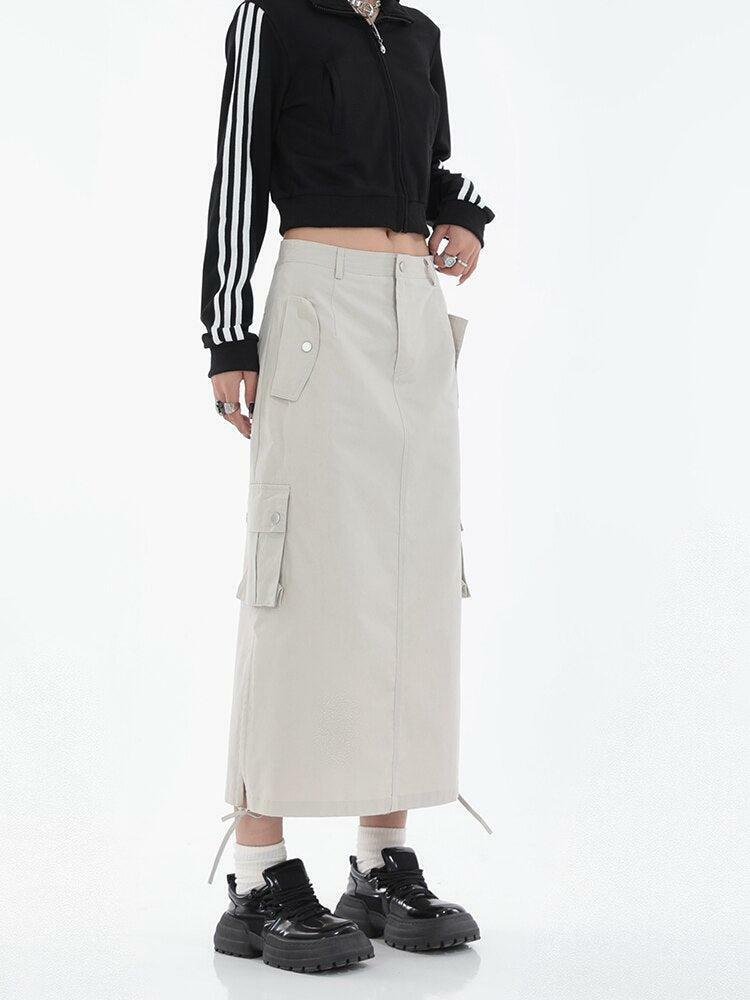 Y2K Fashion Parachute Maxi Skirt - Grunge Aesthetic & Coquette Style