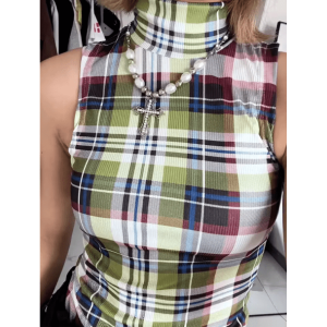 Y2K Fashion Plaid Aesthetic Tank Top - Grunge & Coquette Style