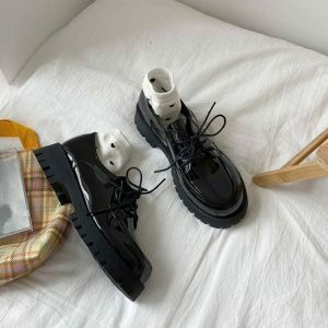 Y2K Fashion Platform Shoes: Grunge Style, Coquette Aesthetic, Cute Sneakers