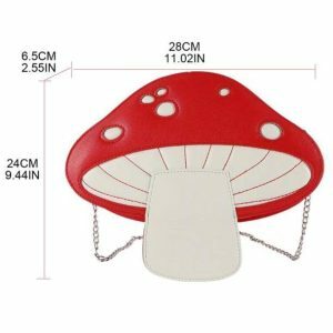 Y2K Fashion Poisonous Mushroom Bag - Grunge Aesthetic & Coquette Style