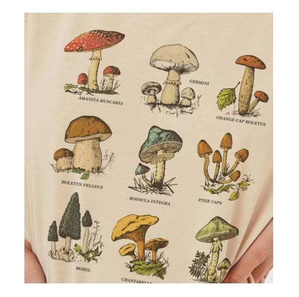 Y2K Fashion Poisonous Mushrooms T-Shirt - Grunge Aesthetic Tee