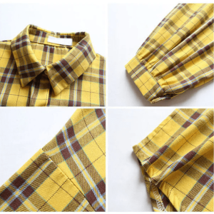 Y2K Fashion Preppy Plaid Shirt - Coquette Aesthetic & Grunge Style