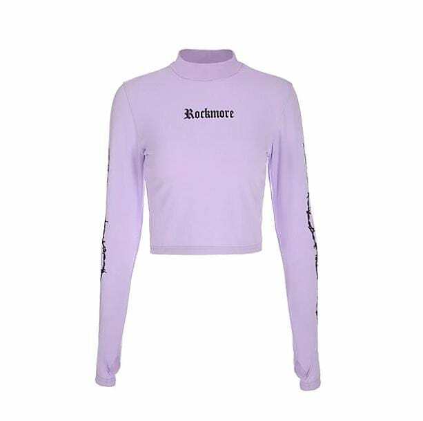 Y2K Fashion Purple Pastel Turtleneck - Coquette Aesthetic Sweater