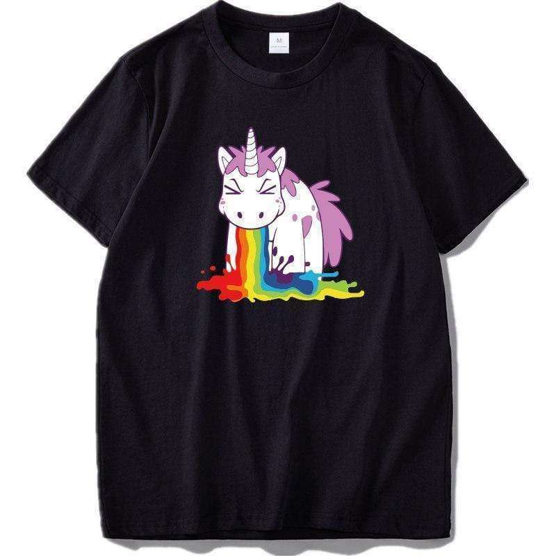 Y2K Fashion Rainbow Unicorn Shirt - Cute Graphic Tee for Aesthetic Outfits